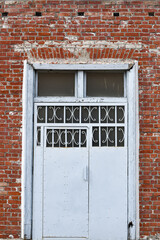 Brick architecture and old doors