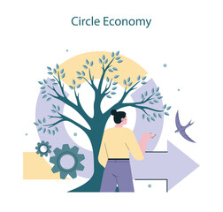 Circular economy. Sustainable business model. Product life