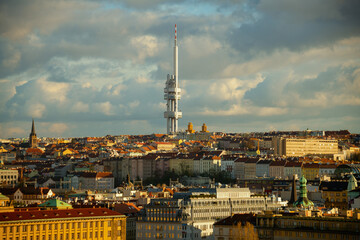 landscape with Zizkov Television Tower