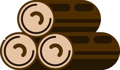 Fototapeta premium log pile icon