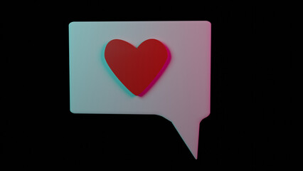 heart emoji on chat block