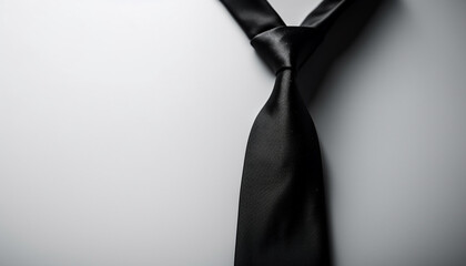 Luxury silk tie tied in elegant knot generated by AI