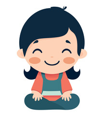 Cute smiling toddler sitting