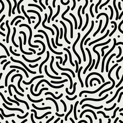 Seamless black and white geometric striped pattern. Fashion  print 80-90s. Hipster Memphis style.