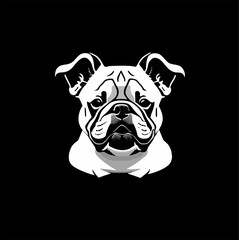 bulldog illustration design. bulldog head icon for fashion prints, textiles, clothing. and others