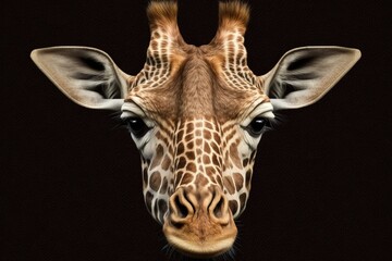 Giraffe head created with Generative AI 