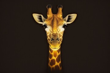 Giraffe head created with Generative AI 