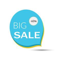 Up to 63 percent off price discount big sale banner.