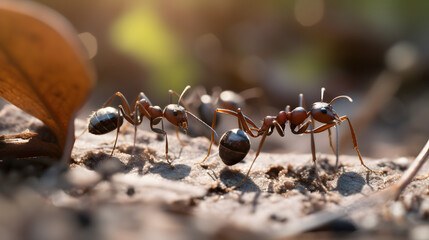 Ants on the ground. Generative AI