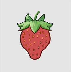 Strawberry fruit illustration design template