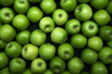 Fresh juicy ripe apple, with water drops, healthy food commercial photo, generative ai