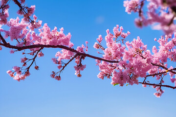 Cherry blossom tree. AI generated