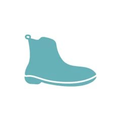 Rolgordijnen Icon shoe logo concept vector sneaker template © Jeffricandra30