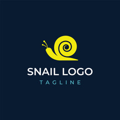 Creative and unique colorful snail and snail shell animal template logo design.