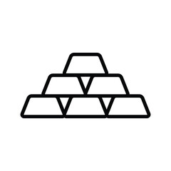 gold bar icon vector design template simple and modern