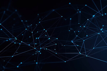 Fototapeta premium Network digital background, minimalist , connection and web concept, digital, communication and technology network background. Generative AI