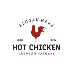 Hot chicken and chicken leg logo template design, logo for restaurant, fried chicken,fast food and business.