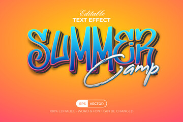 Text Effect Summer Style. Editable Text Effect.