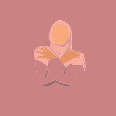 Embrace equity woman vector illustration