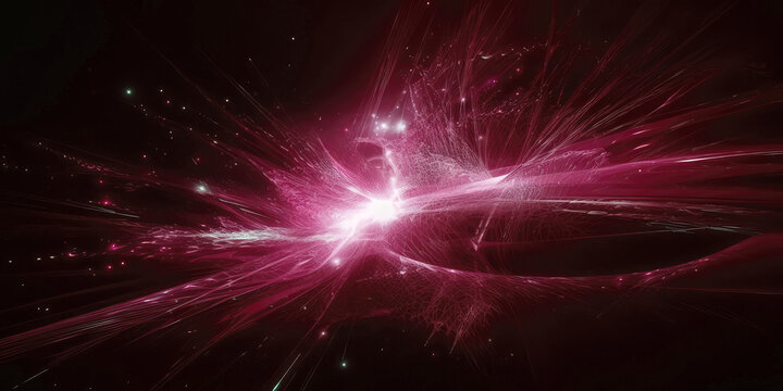 Pink futuristic technology background with organic motion. Generative AI