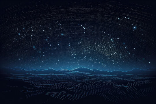 ASCII Art style Illustration of XXXXX over blue background. Generative AI