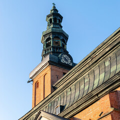 Monastery with an original roof. Kartuzy, Poland.