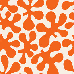 Orange abstract forms seamless background