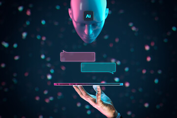 Chatbot artificial intelligence communication concept