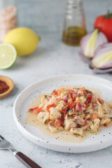 Ceviche, a fish dish of the cuisine of Peru