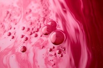 Obraz na płótnie Canvas Pink Liquid Close-Up