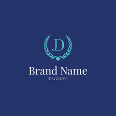 Obraz premium Wheat JD elegance luxury logo blue