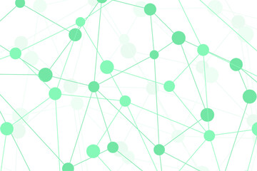 Green Abstract Technology Connection Pattern Background. Network. Vector Illustration