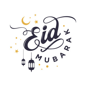 Eid mubarak banner, Ramadan mubarak banner,
Eid mubarak social media post, Eid mubarak poster,
Ramadan greeting vector text, calligraphy type 
printable design isolated on white background