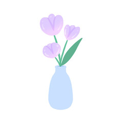 Cute pastel tulips flower stationary sticker