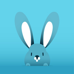 Stylish rabbit. Easter Bunny. Download funny rabbit in vector. Illustration of a cheerful rabbit.