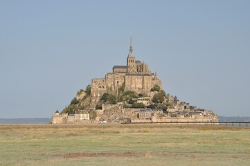 Fototapeta na wymiar Mont Saint Michel and salt marshes
