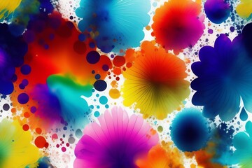 abstract colorful background with flower shapes
Created using generative AI.
