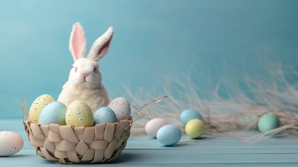 Easter banner with copy space by ai generative