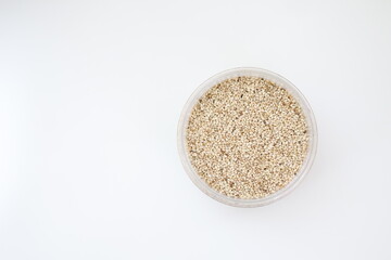 Sesame seeds in a jar