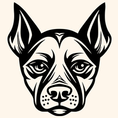 Fototapeta na wymiar Dog vector for logo or icon, drawing Elegant minimalist style,abstract style Illustration
