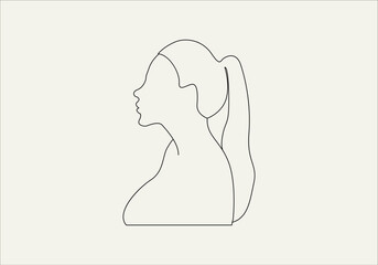 Silhouettes of lovely ladies. Beautiful girls stand in different pose. The figures of women. Vector illustration.