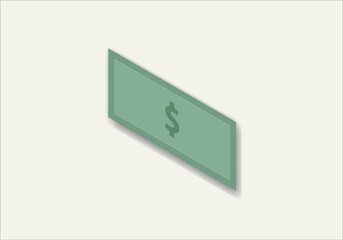 Set Of Money Banknotes. Isometric Design. Vector Illustration Isometric money design.