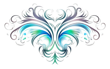 Fototapeta premium Psychedelic Abstract Tattoo Design. Isolated. Generated by Midjourney Generative AI.