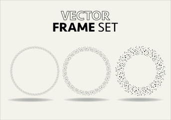 Hand drawn circles sketch frame vector set. Rounds scribble line circles. Vector illustrations.