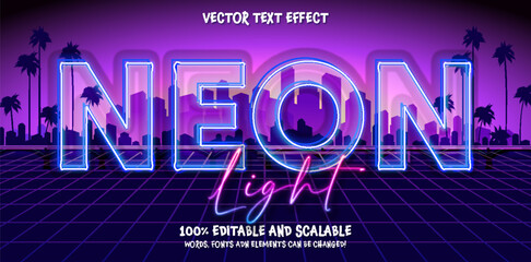 Neon light sign text effect new