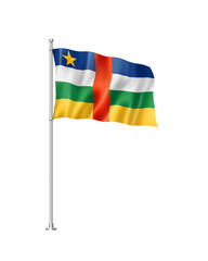 Central African Republic flag isolated on white