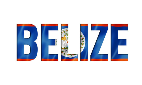 Belize flag text font