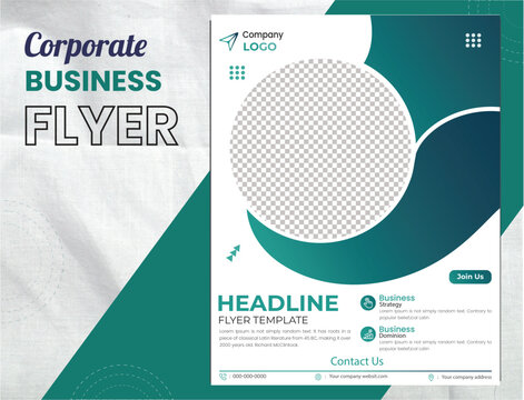 Corporate flyer design template vector, Leaflet presentation, book cover, layout in A4 size.