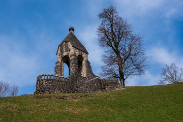 Schlacht vom Morgarten Denkmal 1315 am Ägerisee in der Schweiz
