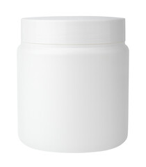 Jar for cosmetic cream or gel isolated on transparent background